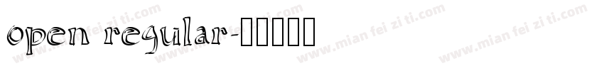 open regular字体转换